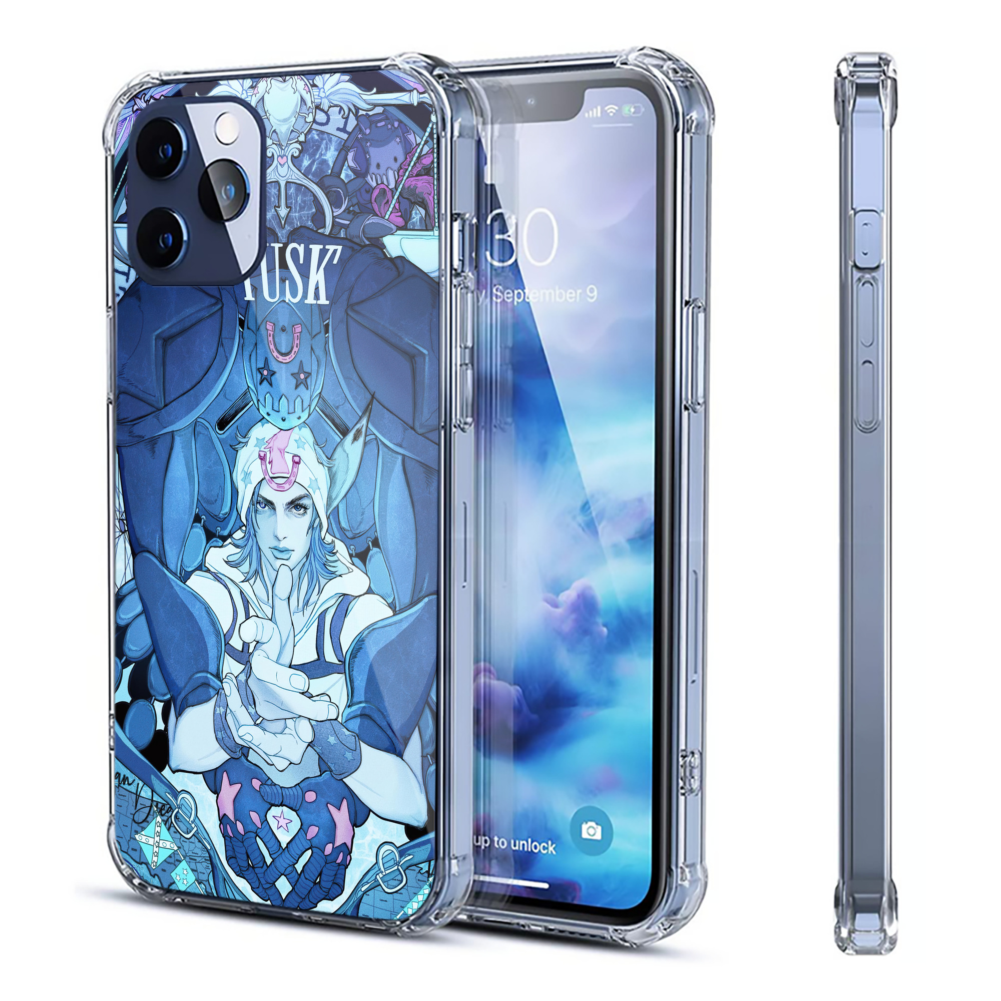 （画像用） ジョジョの奇妙な冒険 JoJo's Bizarre Adventure 【iPhone 12シリーズ対応】透明スマホケース（クリアソフトケース）
